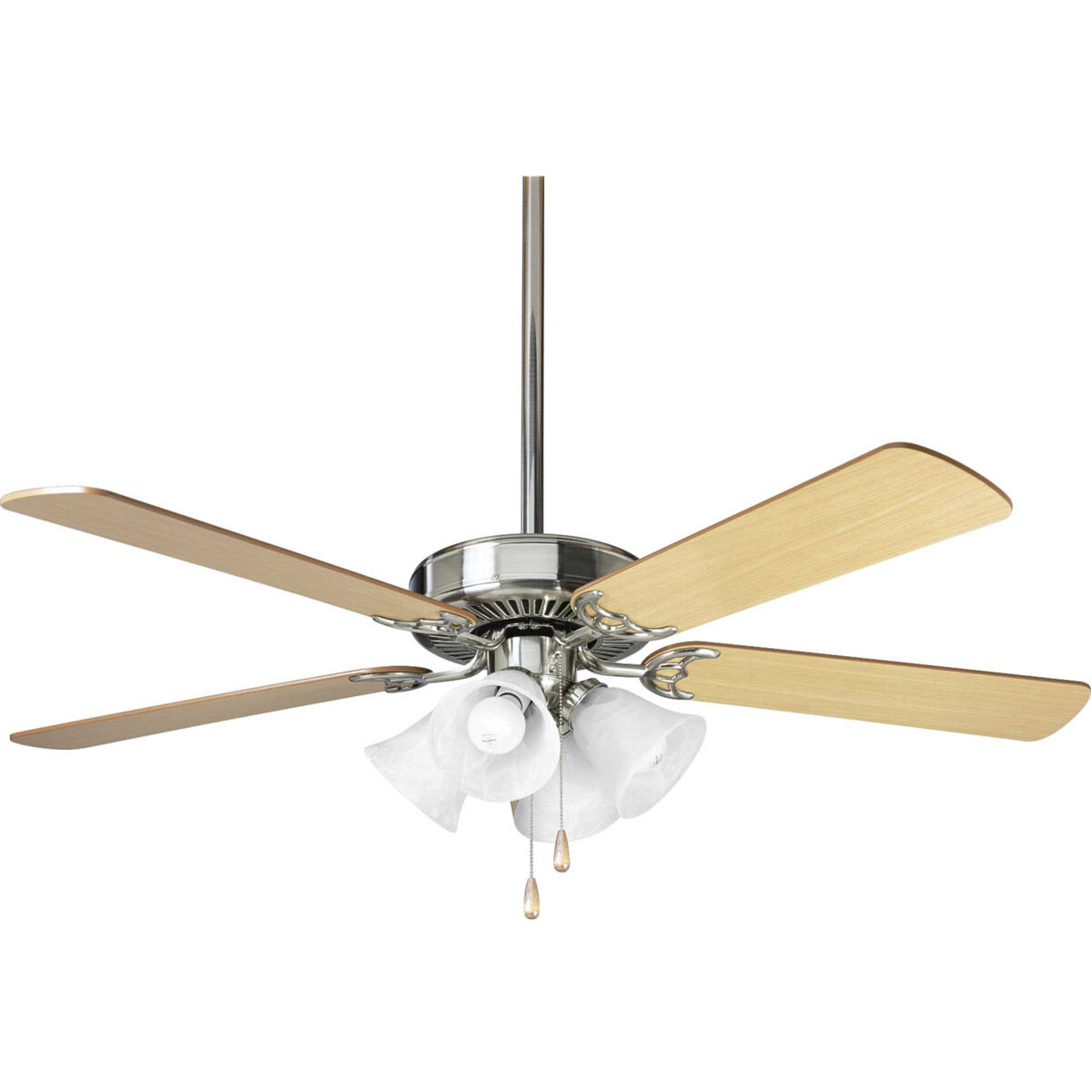 AirPro 52 inch Brushed Nickel with Cherry/Natural Cherry Blades Ceiling Fan